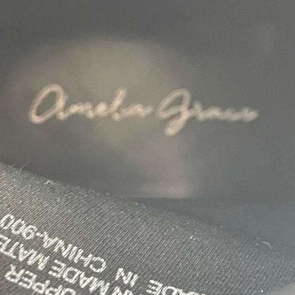 Amelia Grace Julia Bootie Black Silver Sequin Zippered Booties Size 9.5 - Picture 12 of 12